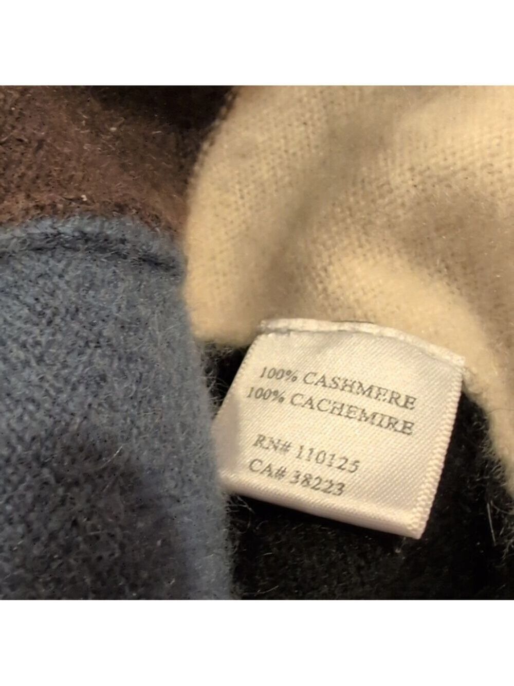 Vintage Color Block Cashmere Sweater Mini Dress Small - Picture 7 of 7